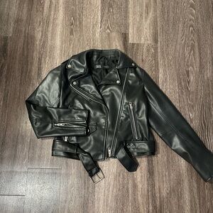 Faux leather jacket